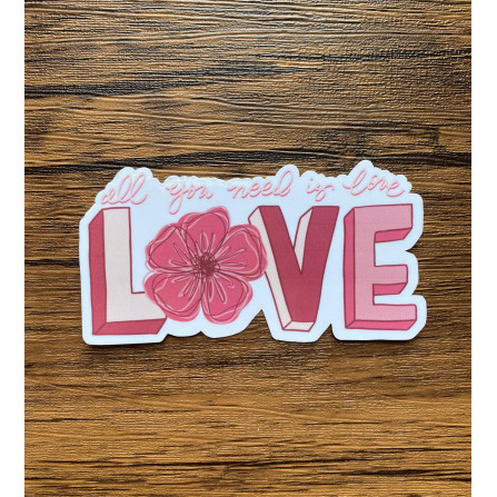 all you need is love sticker